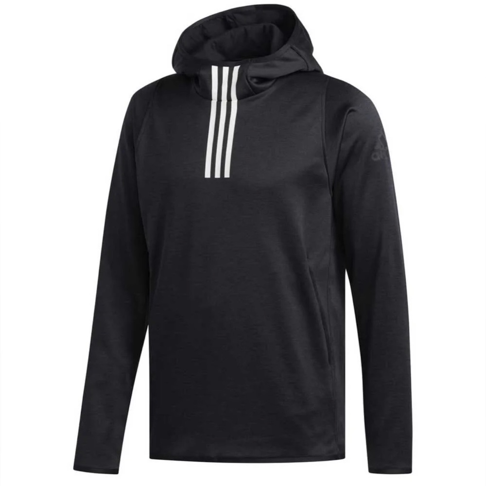 Adidas Black Hoodie with White Stripes - Picture 3 of 8
